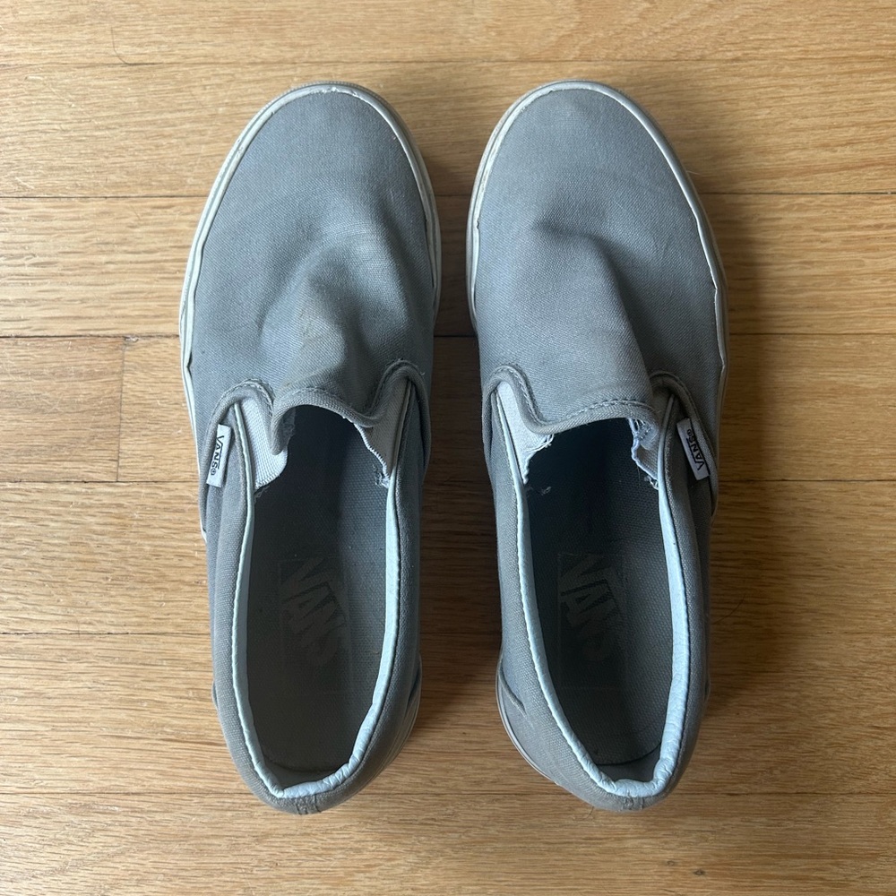 Vans Women’s Classic Gray Slip-On Sneakers